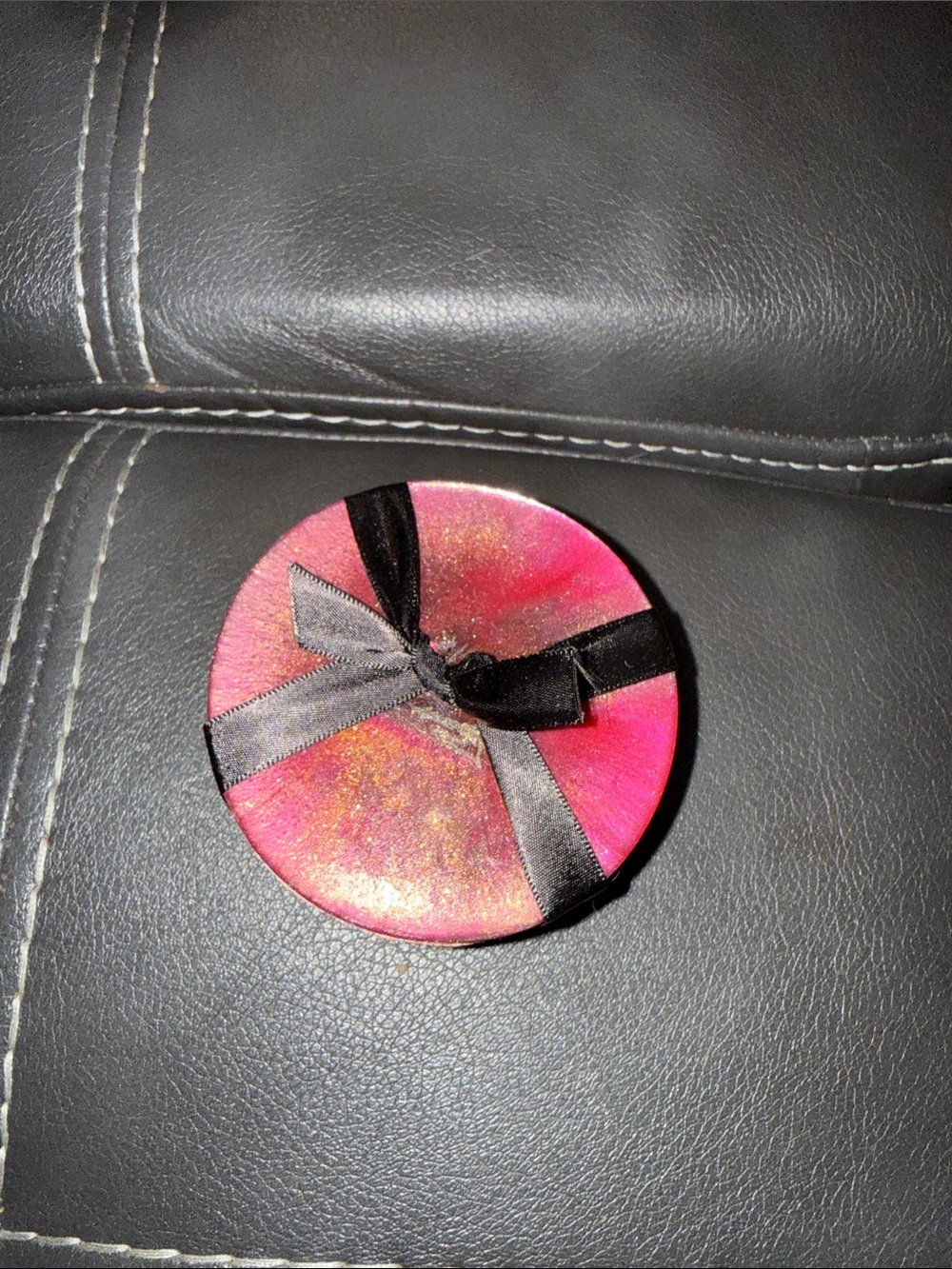 Red and Gold round coaster set of 4